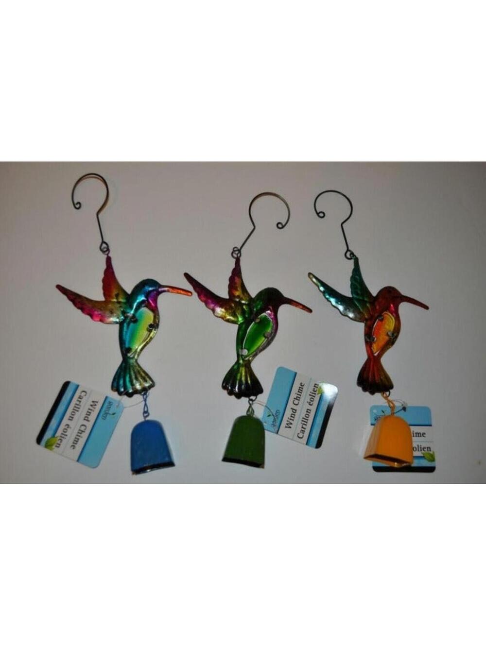 Colorful Metal Humming Bird Wind Chimes